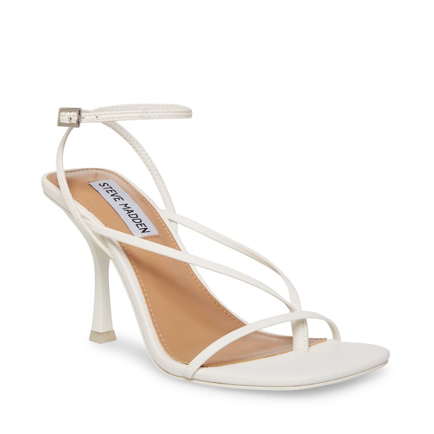 White Steve Madden Annie Women's Heels Sandals | PH 9520J16N